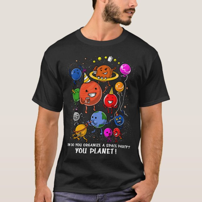 Hur organiserar du en rymdfest t shirt (Framsida)