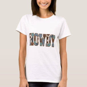 Hur Patchwork Western PNG Cowgirl Grafisk Design T Shirt