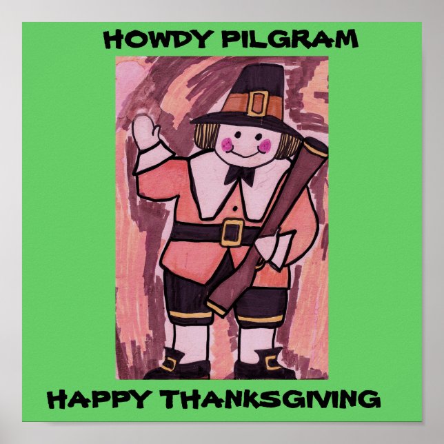 HUR PILGRIM THANKSGIVING DAY POSTER (Framsidan)