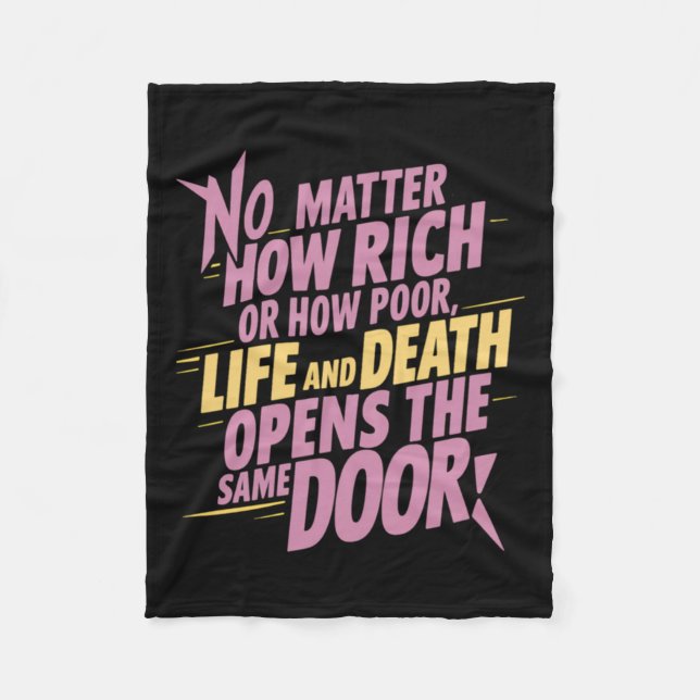 Hur Rik eller hur fattig.. Fäst Fleecefilt (Framsidan)