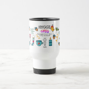 Hur SÄGA HYGGE Funny Folk Art Doodle Anpassningsba Resemugg