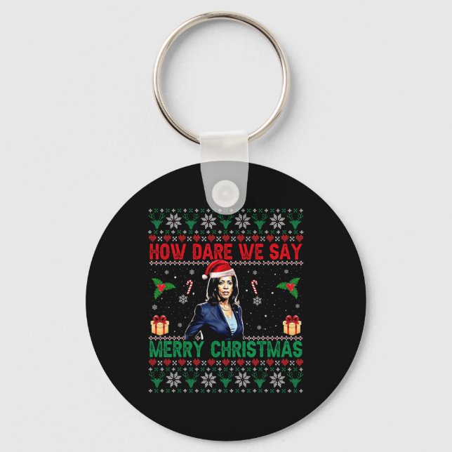 Hur säger vi God jul Kamala Harris? Nyckelring (Framsida)