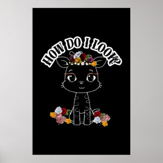 Hur ser jag ut? Baby giraffe Poster