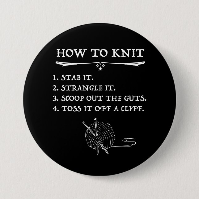 Hur ska Sticka Halloween Stil? Knapp (Framsida)