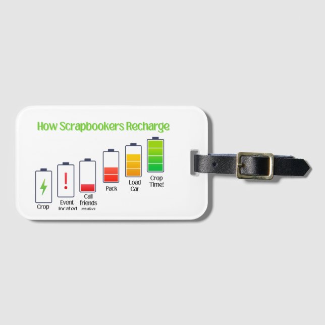 Hur skrapbokrar laddas bagagebricka (Framsida horisontal)