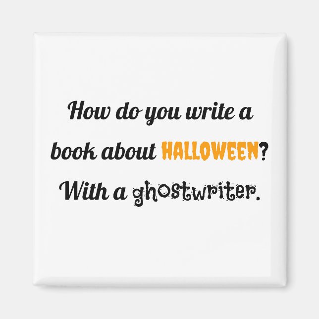 Hur skrivor du bok om Halloween? Med hög Magnet (Framsidan)