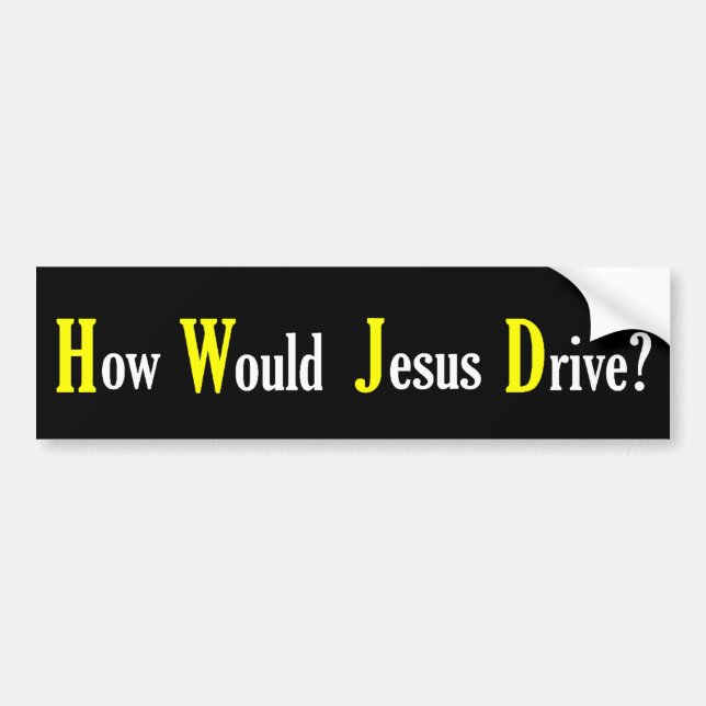 Hur skulle Jesus drev - bildekal (Framsidan)