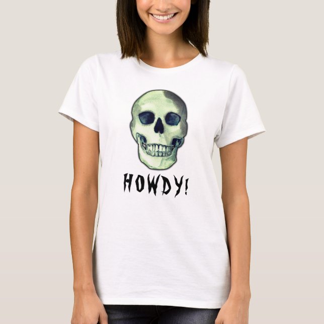 HUR? Skullig, läcker, rolig mörk humor T Shirt (Framsida)