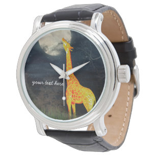 Hur smakar måne? Giraffe och Måne Watch Armbandsur