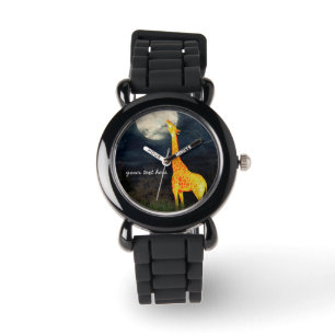 Hur smakar måne? Giraffe och Måne Watch Armbandsur