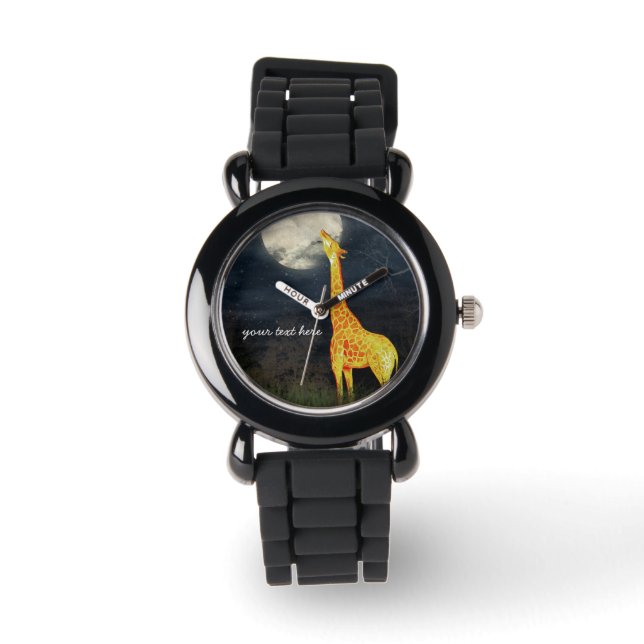 Hur smakar måne? Giraffe och Måne Watch Armbandsur (Framsida)