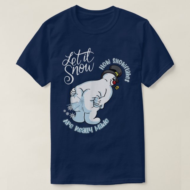 Hur Snöflingor är det med Verkligen, Snögubbe Chri T Shirt (Design framsida)