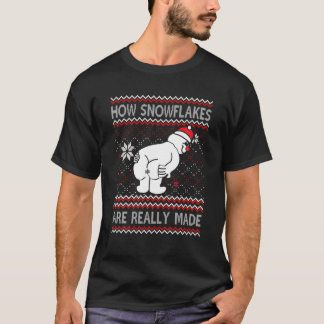 Hur Snöflingor är det med Verkligen som gör Snögub T Shirt