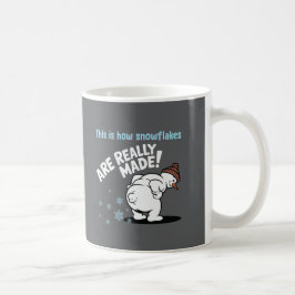 Hur Snöflingor framställs Kaffemugg