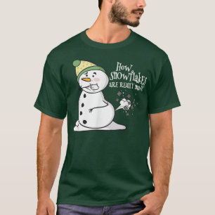 Hur Snöflingor görs Verkligen till Snögubbe Chris? T Shirt