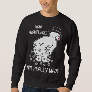 Hur snöflummet blir Verkligen på Julafton Lång Ärmad Tröja