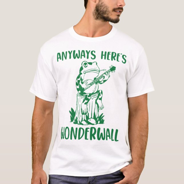 Hur som helst här är Wonderwall Funny Frog T Shirt (Framsida)