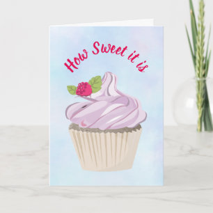 Hur söt det är Cupcoa Birthday Kort