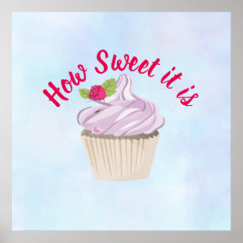 Hur söt det är Rosa Cupcoa Poster