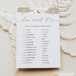 Hur sött det är Candy Pub Twinkle Star Baby-spel Inbjudningar