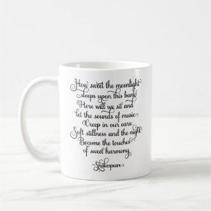 Hur sött månsken, Shakespeare citationstecken Kaffemugg
