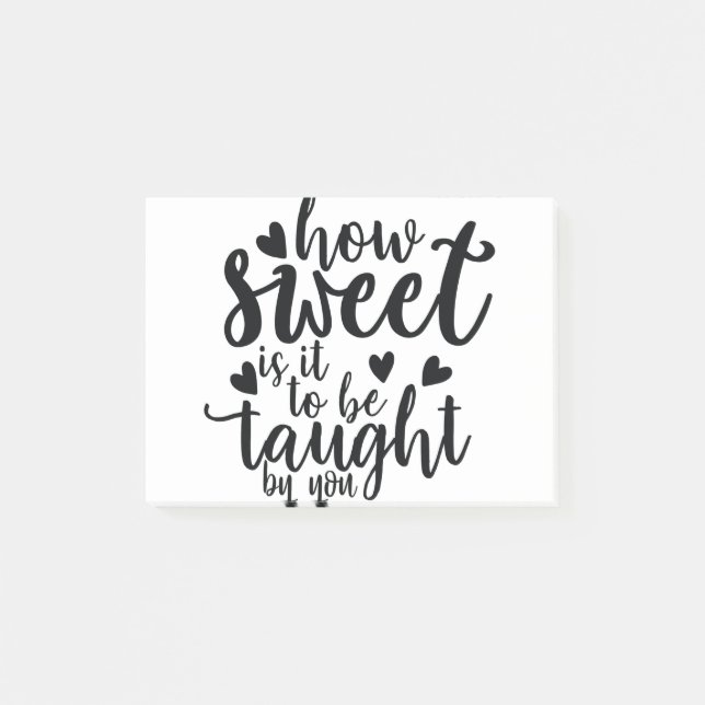 Hur sött ska du lära dig det? post-it block (Framsida)