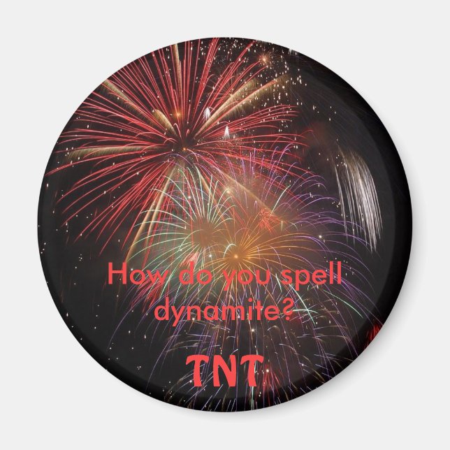 Hur stavar du dynamit? magnet (Framsidan)