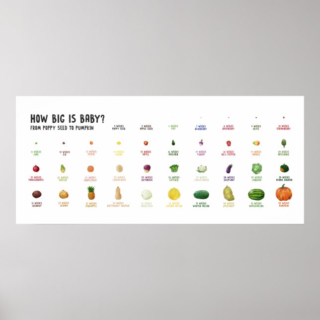 Hur stor är Baby? poster av storlek gravid (Framsidan)