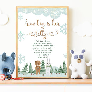 Hur stor är Belly Winter Snowflake Woodland Poster