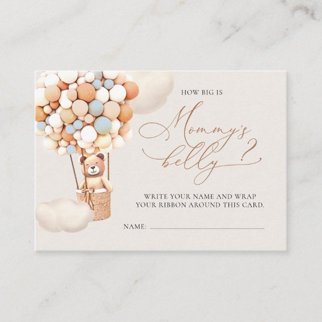 Hur stor är hennes Belly Biljett - Björnballonger? Tilläggskort (Framsida)