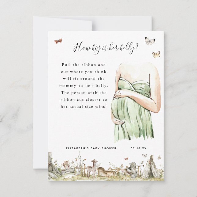 Hur Stor Är Hennes Mage | Baby Shower Lek (Framsida)