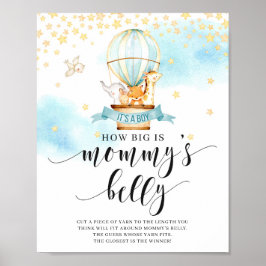 Hur stor är luftballongen för mamma spelskylt? poster