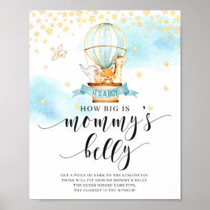 Hur stor är luftballongen för mamma spelskylt? poster