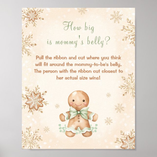 Hur stor är Mamma Belly Baby Shower jul? Poster (Framsidan)