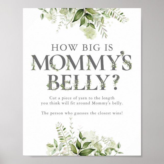 Hur stor är Mamma Belly Baby Shower? Poster (Framsidan)
