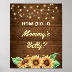 Hur stor är Mamma Belly SunblommBaby Shower? Poster