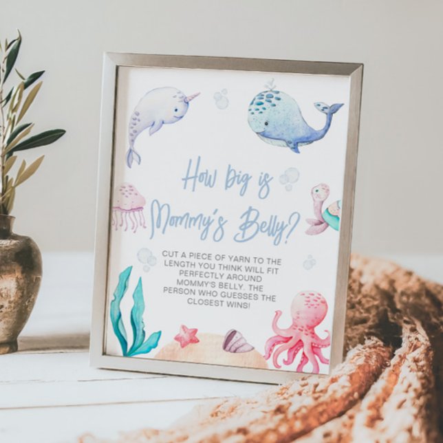 Hur stor är Mamma Belly under Sea Baby Shower? Poster (Skapare uppladdad)