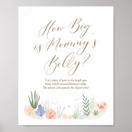 Hur stor är Mamma Belly under Sea Baby Shower? Poster
