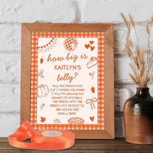 Hur Stor Är Mamma:s Mage? Baby Shower Lek Poster