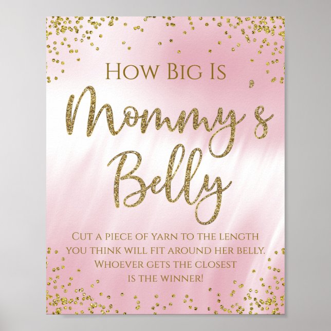Hur stor är mammas mage Bebis-lek Poster (Framsidan)