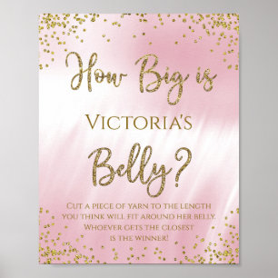 Hur stor är mammas mage Bebis-lek Poster