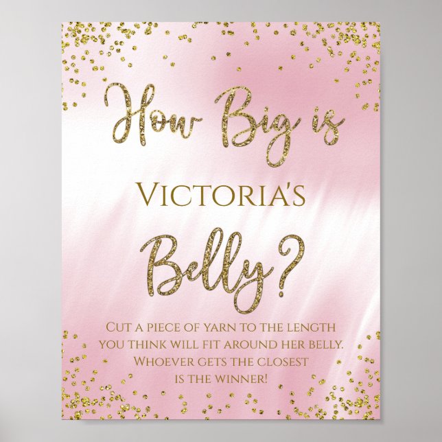 Hur stor är mammas mage Bebis-lek Poster (Framsidan)
