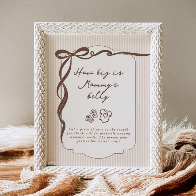 Hur stor är mammas mage Cafe Bebe baby shower Poster (Skapare uppladdad)