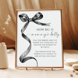 Hur stort är Mamma Belly Baby Shower Game? Poster