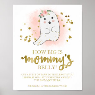 Hur stort är Mamma Belly Baby Shower Game Sign Poster