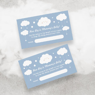Hur stort är Mamma Belly Blue Cloud Baby Shower Ga Tilläggskort