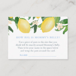 Hur stort är Mamma Belly Boy Shower Game Card? Tilläggskort