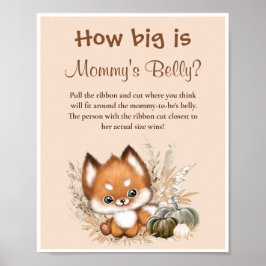 Hur stort är Mamma Belly Fall Baby Shower Game? Poster