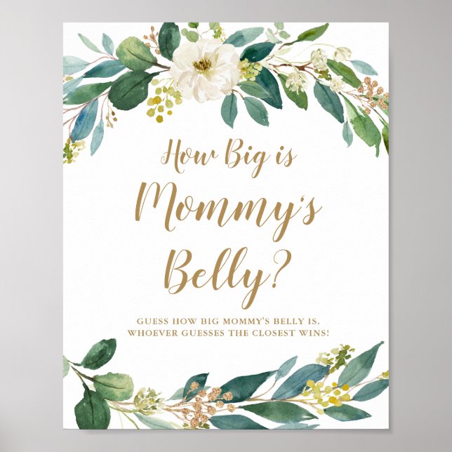 Hur stort är Mamma Belly Game-tecknet Poster (Framsidan)