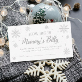 Hur stort är Mamma Belly Winter Baby Shower Game? Tilläggskort